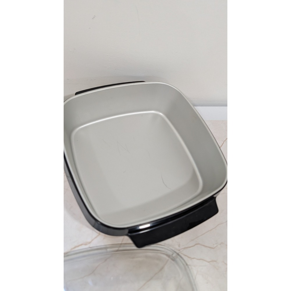 Vintage Gold + Black Square Serving Dish with Clear Dome Lid 9 Inch thermoserve - Picture 8 of 9